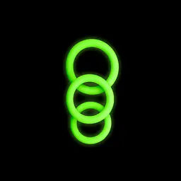 Набір ерекційних кілець Ouch! Glow In The Dark зелені - мініатюра 3