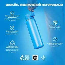Пляшка для води металева вакуумна ION8 920 мл Vacuum Insulated Blue (I8TS1000BLU) - мініатюра 5
