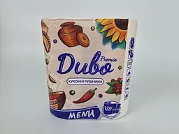 Паперові кухонні рушники Диво A2 PREMIO MENU двошарові, 2 рулони по 50 аркушів, 11 м, білі
