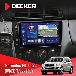 Штатна магнітола Mercedes-Benz ML-Class (W163) 1997-2006 Decker D9-005 4x64, DSP, 360, 4G, 2k Decker (НФ-00003704) - мініатюра 2