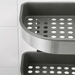 Кутова настінна полиця для ванної з нержавіючої сталі IKEA міцна, містка, антикорозійна - мініатюра 3