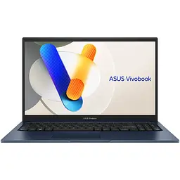 Ноутбук ASUS VivoBook 15 R1504VA-BQ110, Intel Core i3-1315U до 4.5 ГГц, 15.6-дюймовий Full HD, 8 ГБ, SSD 512 ГБ, графіка Intel UHD, Free DOS, синій