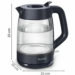 Чайник електричний Tefal Morning Glass Kettle 1.7 л чорний (KO2G08E0) - мініатюра 10