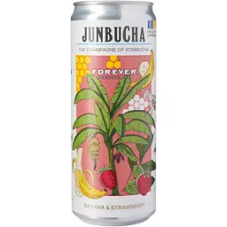Напій безалкогольний слабогазований Forever Janbucha Banana & Strawberry 0.33 ж/б - мініатюра 4