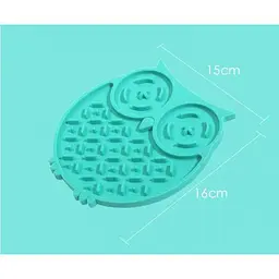 Килимок-годівниця WahoPet licky mat сова силіконовий, зелений - мініатюра 2