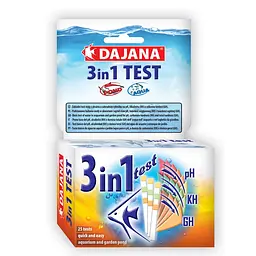 Тест для визначення PHP KH GH води в акваріумі Dajana 3 in 1 Test 25 шт/уп