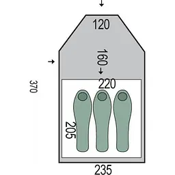 Намет Pinguin Campus 3 Duralu (1033-PNG 145.3) - мініатюра 2