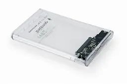 Зовнішній карман Gembird для підключення SATA HDD 2.5, USB 3.0, пластик, Прозорий (EE2-U3S9-6)