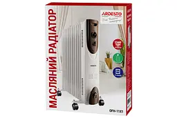 Масляний радіатор Ardesto 2,5 кВт, площа обігріву 25 кв.м., білий, підлоговий, 11 секцій (OFH-11X1) - мініатюра 9