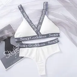 Комплект спортивної білизни "Sexy Goddess" S-M Білий - мініатюра 2