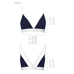 Спортивний топ з подвійними бретелями Passion PS007 TOP XL, navy blue - мініатюра 6
