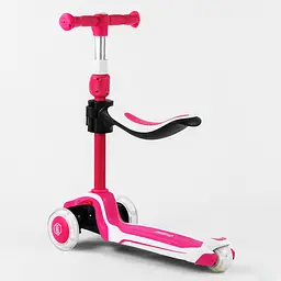 Самокат Best Scooter 60х18х34 см Рожево-білий 000231423 - мініатюра 3