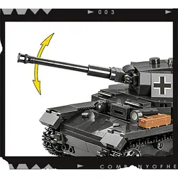 Конструктор Cobi Company of Heroes 3 Танк Panzer IV, масштаб 1:35, 610 деталей (COBI-3045) - мініатюра 9