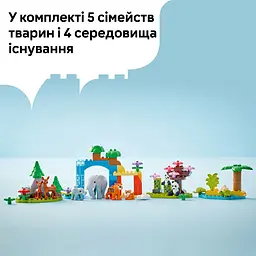 Конструктор LEGO DUPLO Town Сімейства диких тварин 3 в 1, 92 деталі (10446) - мініатюра 12
