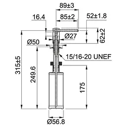 Дозатор для кухонного миття Franke Comfort 119.0578.743 - мініатюра 2