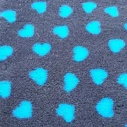 Килимок Jackson Textiles Anthracite & Blue Hearts 160х200 см (JT-012-2)