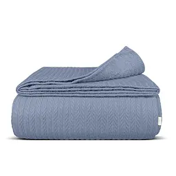 Плед-покривало Cosas Nightfall Knitted Braid косичка 200х220 см синій (Blanket_65Nightfall_KnittedBraid_200x220)