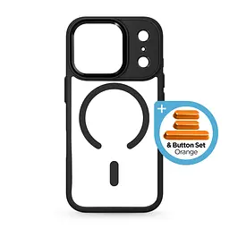 Чехол Apple iPhone 17 Pro, Unit MagSafe, черный, прозрачный, магсейф, противоударный, магнитный, панель-накладка с поддержкой MagSafe, с поддержкой беспроводной зарядки, TPU+PC, защита всего корпуса, ударопрочный, ArmorStandart (ARM90585) - мініатюра 2
