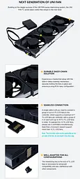 Вентилятор Lian Li Uni Fan TL LCD Reverse 140 Black (G99.14RTLLCD1B.00) Б/в - мініатюра 5