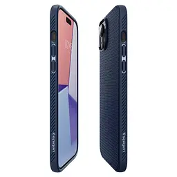 Чохол для iPhone 15 Spigen Liquid Air Navy Blue ACS06791 протиударний - мініатюра 12