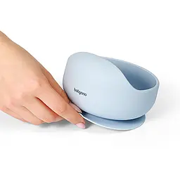 Мисочка силіконова BabyOno з присоскою синій (1481/01) - мініатюра 4