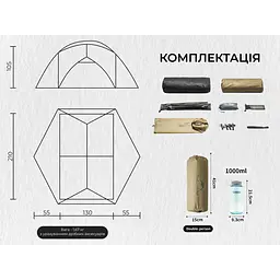 Намет двомісний легкий Naturehike Mongar CNK2550WS016 15D Сірий - мініатюра 9