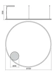 Підвісний світильник Redo ORBIT SU LED 105W 4000K D1500 SAND WHITE (4.1.2) 01-1920 - мініатюра 2