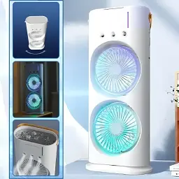 Вентилятор настільний зі зволожувачем від мережі Double-Ended Spray Fan - мініатюра 4