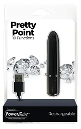Віброкуль PowerBullet - Pretty Point Rechargeable Black, 10х1.9 см (чорний) - мініатюра 6