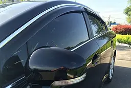 Дефлектори вікон вітровики Mercedes E-Class W-212 2009-2016 седан з хром молдингом - мініатюра 2