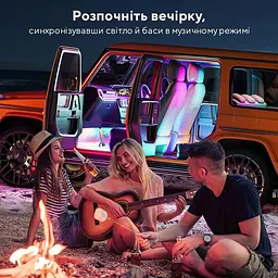 Набір розумного підсвічування для автомобіля Govee H7090 Interior Car Lights, RGBIC, Bluetooth, чорний - мініатюра 3