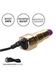Міні-вібратор Calexotics Bad Bitch Lipstick, 7.5 см (золотий) - мініатюра 4