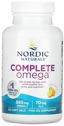 Омега 3 6 9 Nordic Naturals Complete Omega 1000 мг 120 капсул Лимон