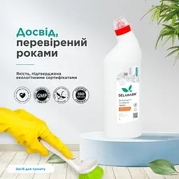 Засіб для миття туалету DeLaMark Жасмин та апельсинова квітка 1 л (4820152333759) - мініатюра 6