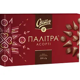 Цукерки Світоч Палітра Асорті в молочному шоколаді 200 г - мініатюра 2