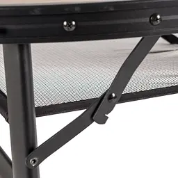 Складний стіл Bo-Camp Melrose Oval 120x80 cm Black/Wood look (1404220), Коричневий - мініатюра 8