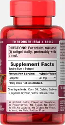 Лікопін Puritan's Pride Lycopene 40 мг 60 капсул - мініатюра 3
