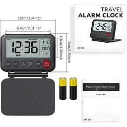 Годинник Xerteam Flip Clock портативний цифровий з РК-дисплеєм календарний таймер температури підсвічування 12/24H - мініатюра 2