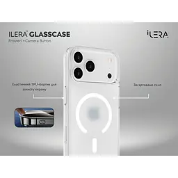 Чохол iLera GlassCase + Camera Button with MagSafe для Apple iPhone 17 Pro Frosted (iLGlCFrCb17Pr) [150413] - мініатюра 3