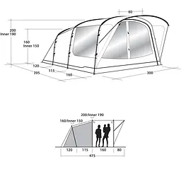Намет Outwell Oakwood 5 Green (111209) - мініатюра 2