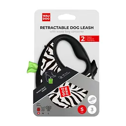 Повідець для собак WAUDOG R-leash з контейнером для пакетів "Зебра", світловідбивна стрічка L (257-0055) - мініатюра 6
