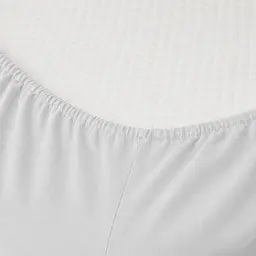 Простирадло на резинці MirSon Linen Winter flower Льон 150х200 см біле (2200008249489) - мініатюра 2