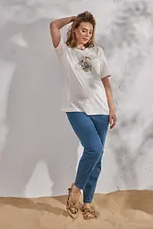 Вільні легкі джинси Mom для вагітних Sheldon denim 2XL Юла Мама Блакитний