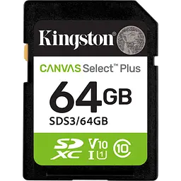 Карта пам'яті Kingston SDXC Canvas Select Plus 64GB Class 10 UHS-I V10 A1 (SDS3/64GB) [156157]