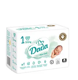 Підгузки Dada Pure Care NEWBORN розмір 1 2–5 кг 23 шт (Pure Care1)