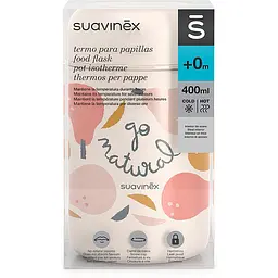 Термос для їжі Suavinex Go natural рожева груша 400 мл бежевий (401503) - мініатюра 4