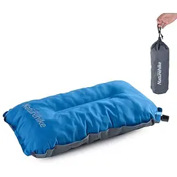 Подушка самонадувна Naturehike Sponge automatic NH17A001-L світло блакитна - мініатюра 2