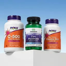 Сильний імунітет Power, C-500 Ascorbate 250 vcaps + VIT D-3 2000IU - 120 sgels + Zinc Picolinate Body Preferred Form 50 mg 60 caps