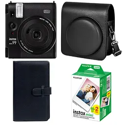 Подарочный набор Камера Fujifilm Instax Mini 99, Фотобумага 20шт, Чехол, Фотоальбом на 108 фото Черный