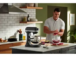 Кухонна машина KitchenAid Heavy Duty 5KSM55SXXEBM з відкидним блоком 5.2 л матова чорна - мініатюра 8